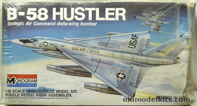 Monogram 1/48 Convair B-58 Hustler Supersonic Bomber, 5704 plastic model kit